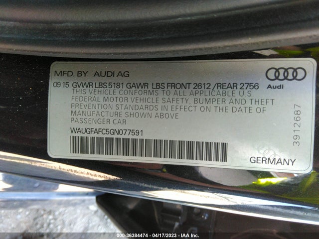 WAUGFAFC5GN077591 Audi A6 2.0t Premium Plus