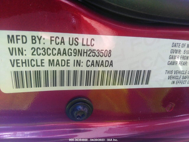 2C3CCAAG9NH253508 Chrysler 300 Touring