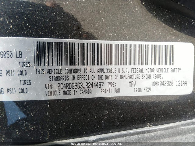 Dodge Grand Caravan Se Plus 2018 2C4RDGBG3JR244487 Image 9