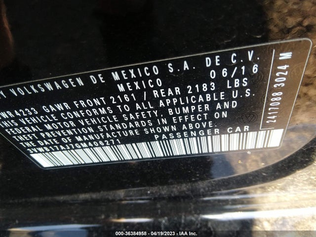 3VWB17AJ7GM406271 Volkswagen Jetta Sedan 1.8t Sport