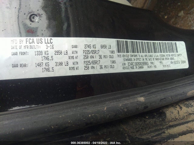 2C4RC1BG9GR289863 Chrysler Town & Country Touring