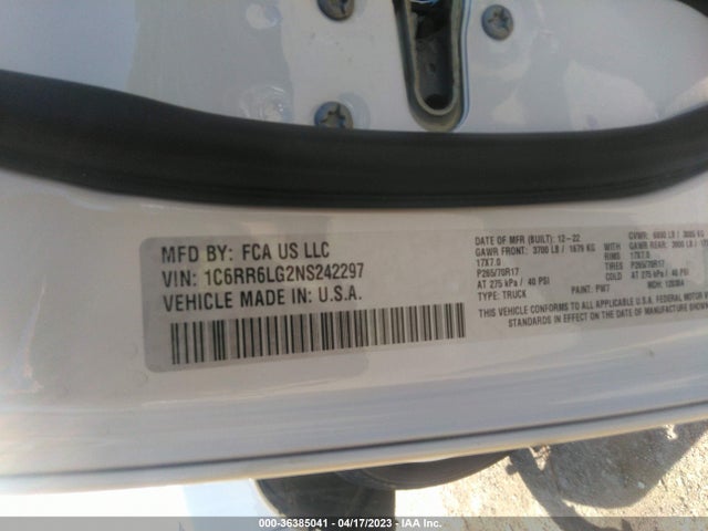 RAM 1500 Classic Slt 2022 1C6RR6LG2NS242297 Image 11