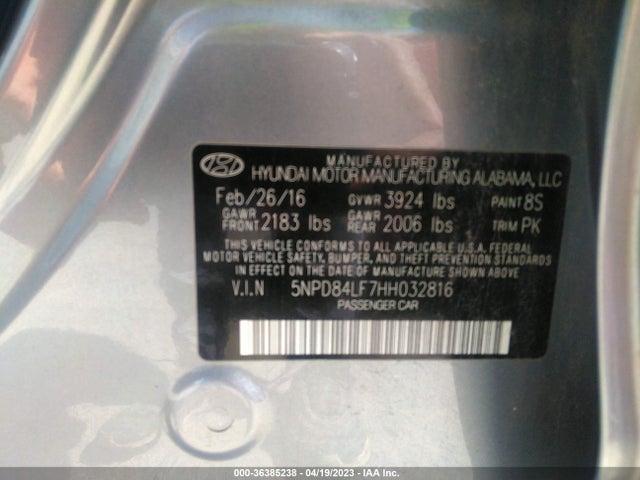 Hyundai ELANTRA SE 2017 5NPD84LF7HH032816 Image 10