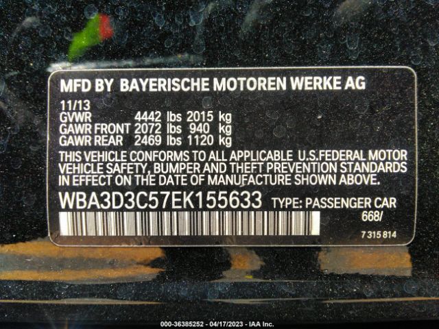 WBA3D3C57EK155633 BMW 3 Series 328d