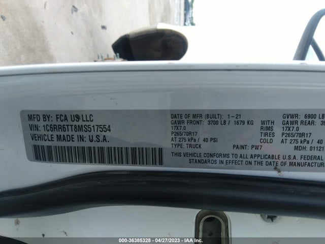 1C6RR6TT8MS517554 RAM 1500 Classic Slt