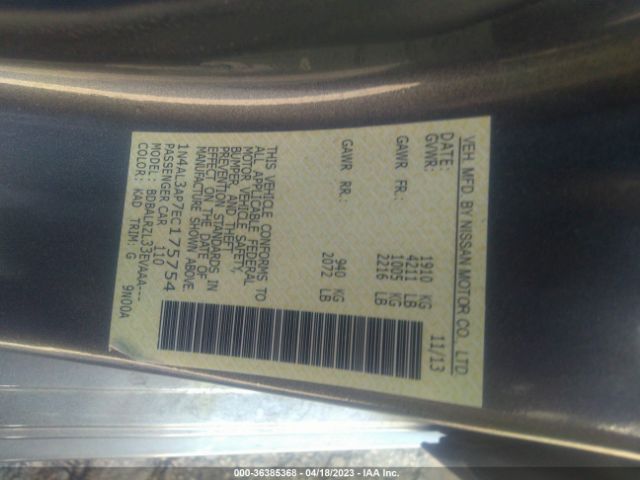 1N4AL3AP7EC175754 Nissan Altima 2.5 S