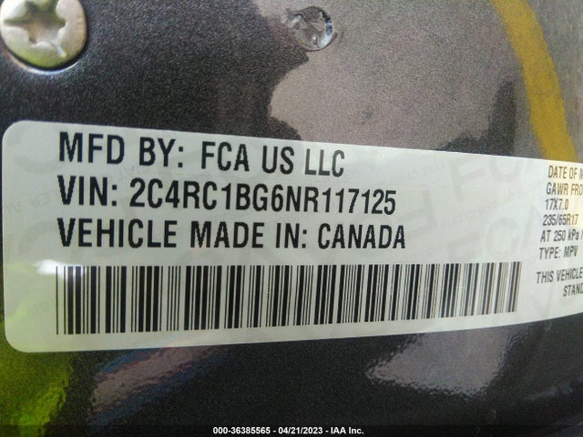 Chrysler Pacifica Touring L 2022 2C4RC1BG6NR117125 Image 9