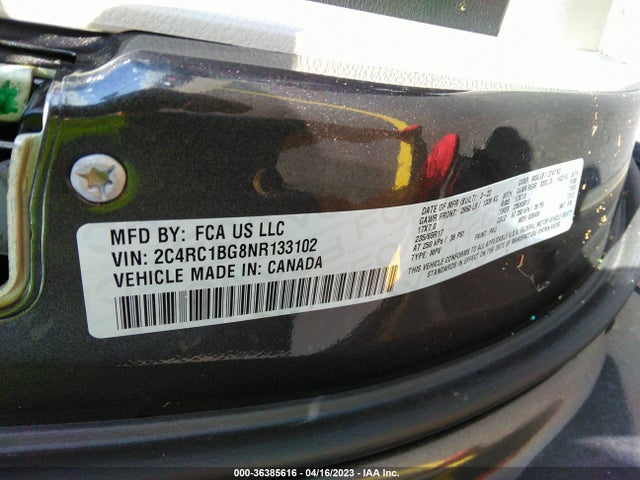 2C4RC1BG8NR133102 Chrysler Pacifica Touring L