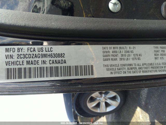 Dodge Challenger Sxt 2021 2C3CDZAG9MH630882 Image 9