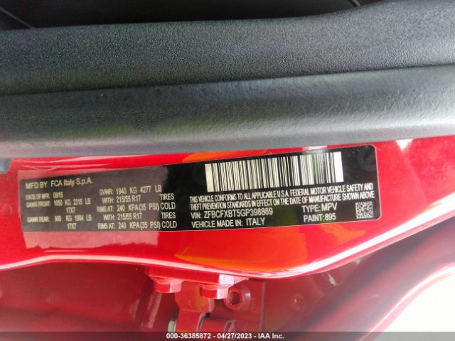 ZFBCFXBT5GP398869 Fiat 500x Easy