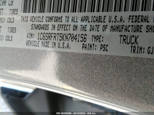1C6SRFRT5KN704156 RAM 1500 Laramie