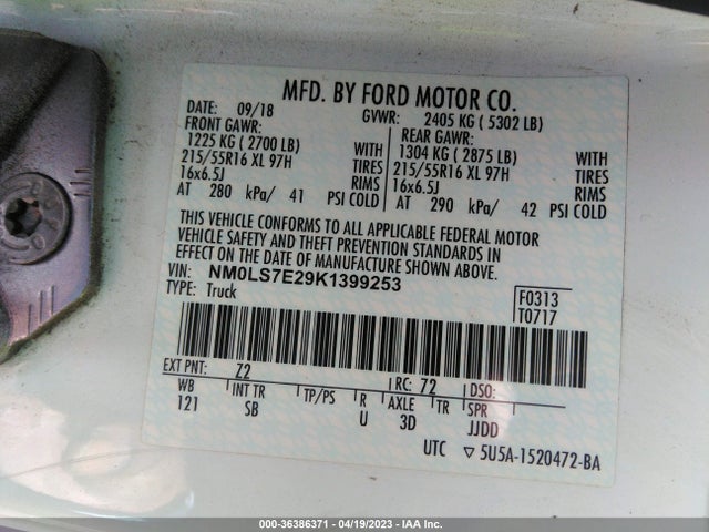 Ford Transit Connect Van Xl 2019 NM0LS7E29K1399253 Image 11