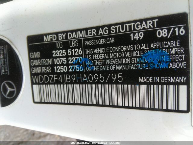 WDDZF4JB9HA095795 Mercedes-Benz E-class E 300