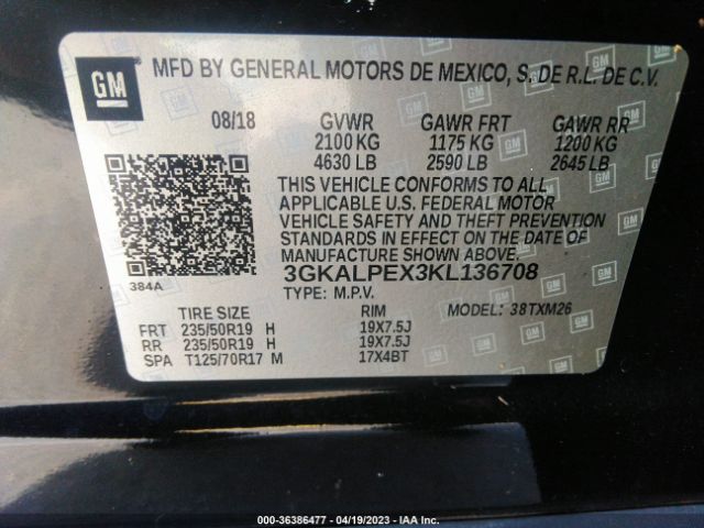 3GKALPEX3KL136708 GMC Terrain Slt