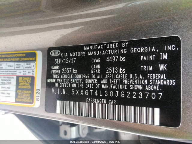 KIA Optima Lx 2018 5XXGT4L30JG223707 Image 25