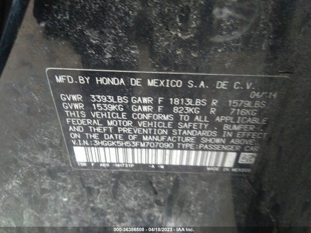 Honda FIT LX 2015 3HGGK5H53FM707090 Image 9