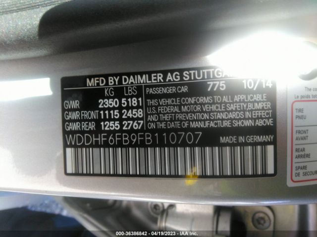 WDDHF6FB9FB110707 Mercedes-Benz E-class E 400