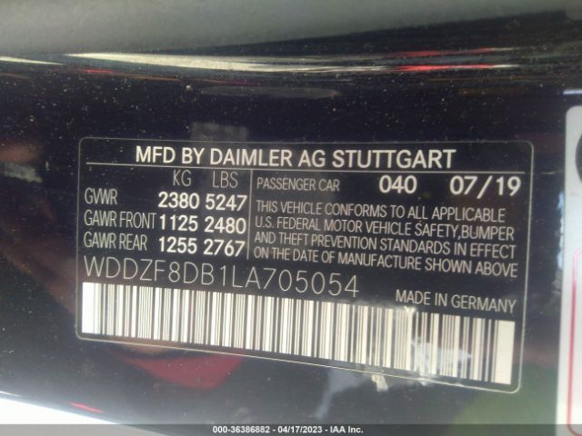 WDDZF8DB1LA705054 Mercedes-Benz E-class E 350