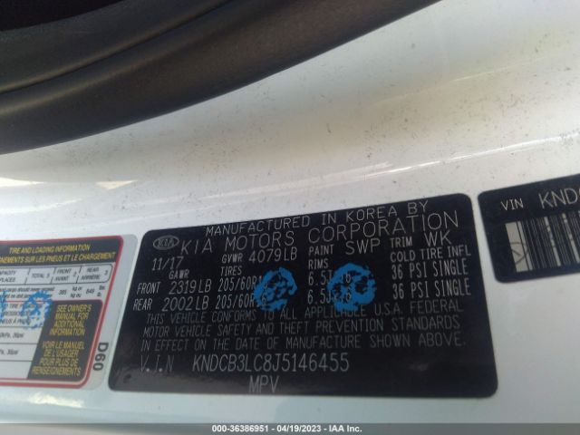 KNDCB3LC8J5146455 KIA NIRO FE