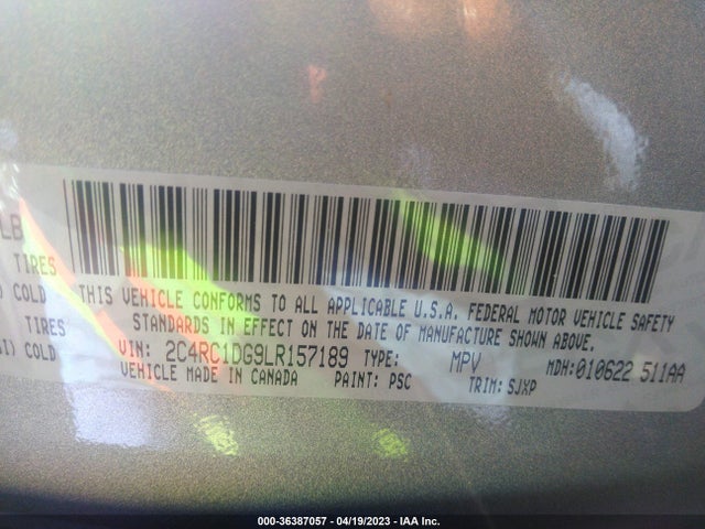 2C4RC1DG9LR157189 Chrysler Voyager Lxi