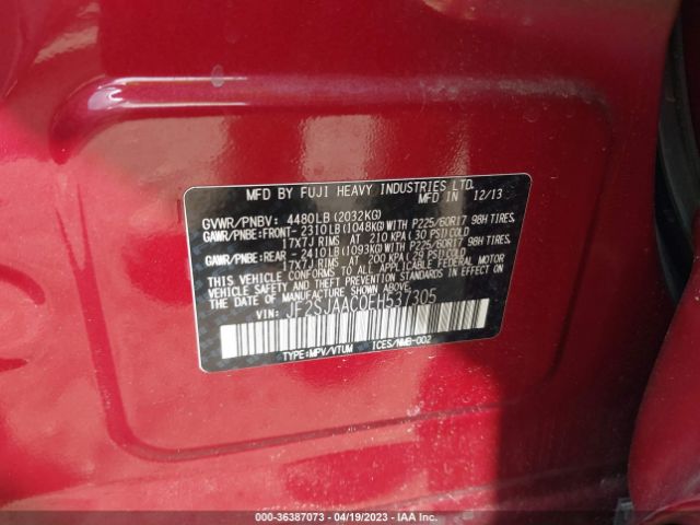 JF2SJAAC0EH537305 Subaru Forester 2.5i