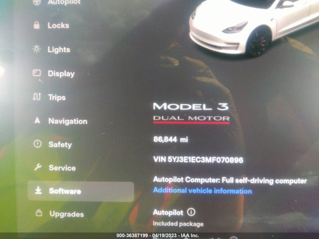 Tesla Model 3 Performance 2021 5YJ3E1EC3MF070896 Image 8