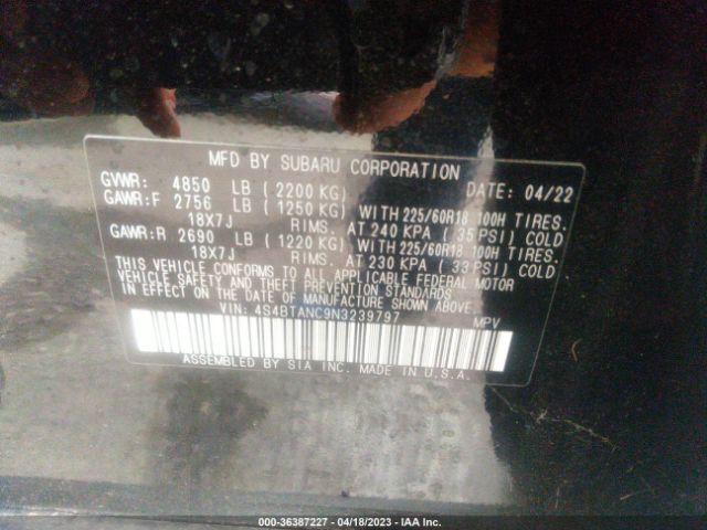 4S4BTANC9N3239797 Subaru Outback Limited