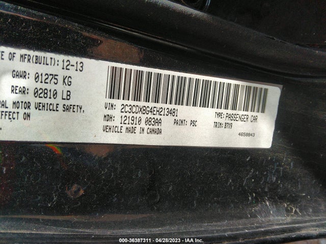 Dodge Charger Se 2014 2C3CDXBG4EH213481 Image 9