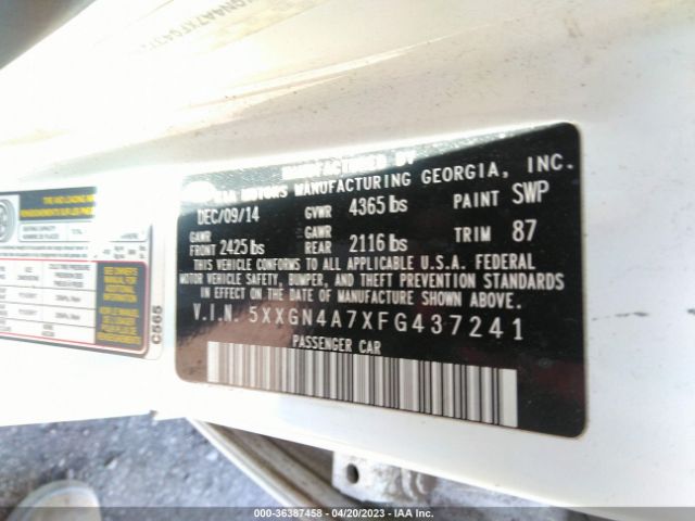 5XXGN4A7XFG437241 KIA OPTIMA EX
