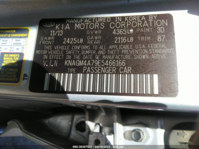 KNAGM4A79E5466166 KIA Optima Lx