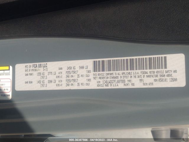 1C4BJWDG7FL687999 Jeep Wrangler Unlimited Sport
