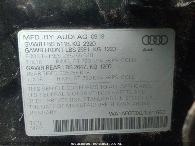 WA1AECF3XL1021553 Audi Q3 PREMIUM