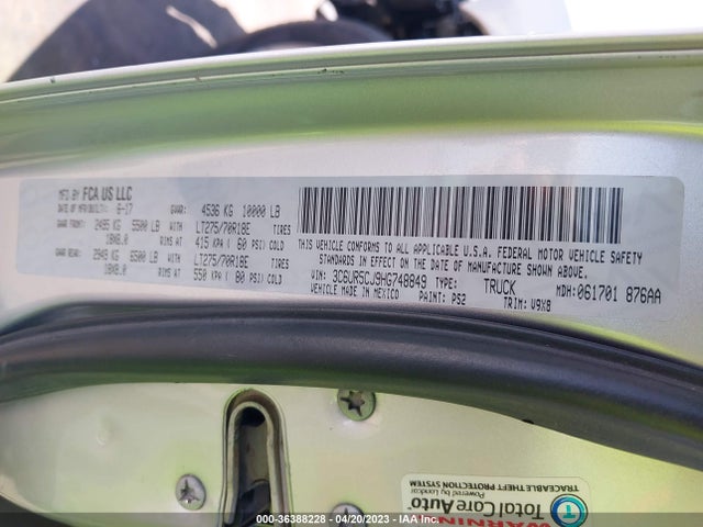 RAM 2500 Tradesman 2017 3C6UR5CJ9HG748849 Image 9