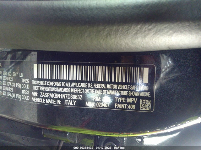ZASPAKBN1N7D39632 Alfa Romeo Stelvio Veloce