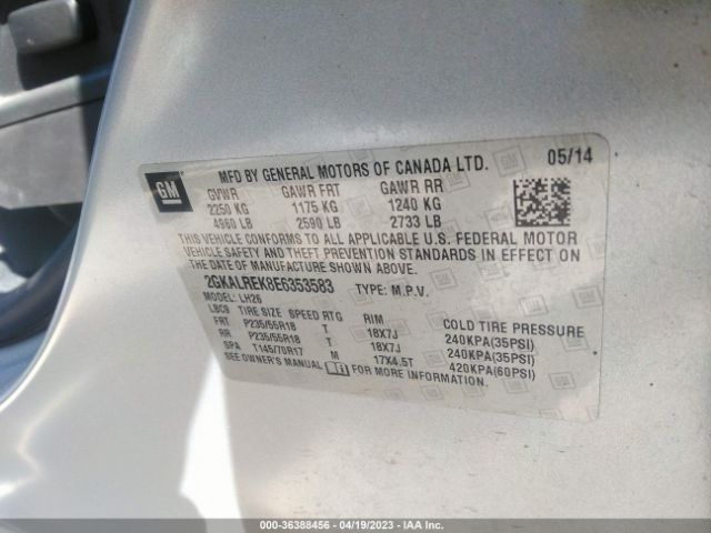 2GKALREK8E6353583 GMC Terrain Sle