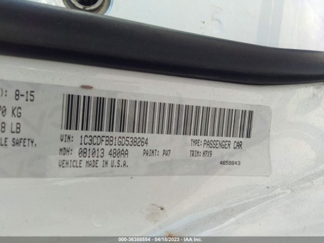 1C3CDFBB1GD538264 Dodge DART SXT