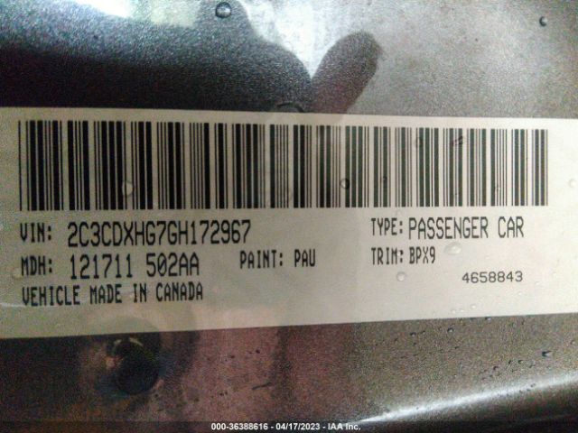 2C3CDXHG7GH172967 Dodge Charger Sxt