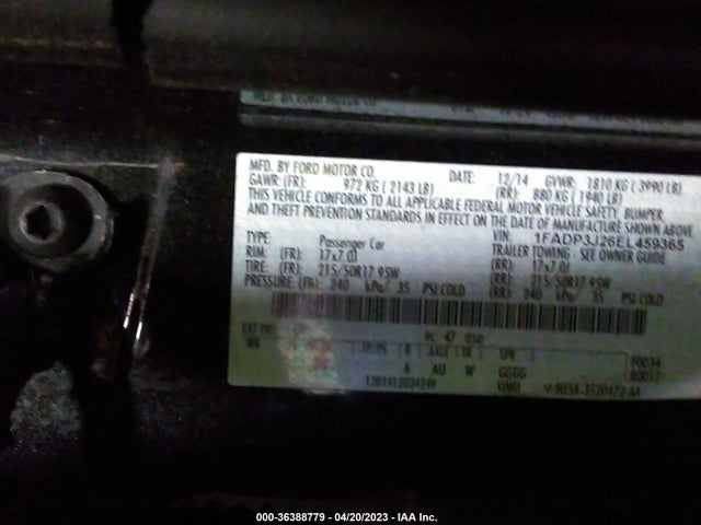 Ford Focus Titanium 2014 1FADP3J26EL459365 Image 9