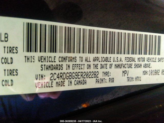 2C4RDGBG9ER202282 Dodge Grand Caravan Se