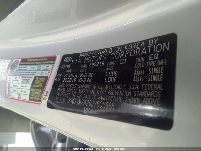 KNDJN2A26J7605666 KIA Soul Base