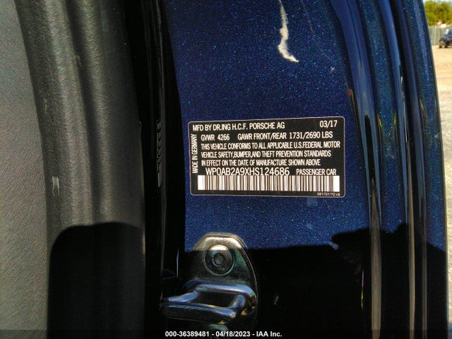 2017 Porsche 911, VIN: WP0AB2A9XHS124686