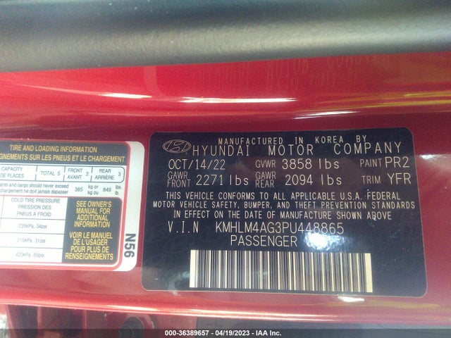 Hyundai ELANTRA SEL 2023 KMHLM4AG3PU448865 Image 10