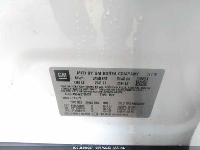 KL4CJASB4KB786479 Buick Encore Preferred