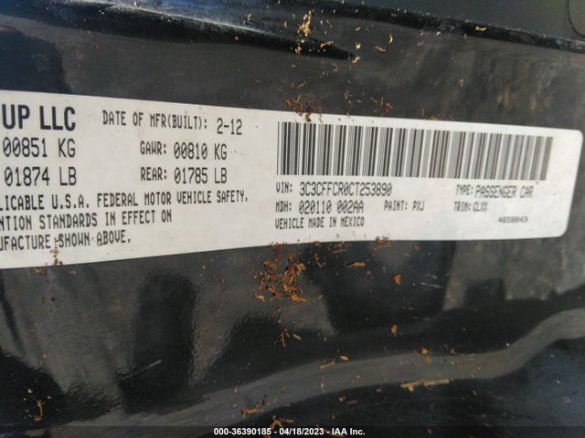 2012 FIAT 500 GUCCI VIN: 3C3CFFCR0CT253890