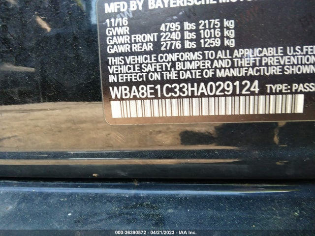 WBA8E1C33HA029124 BMW 3 Series 330e Iperformance