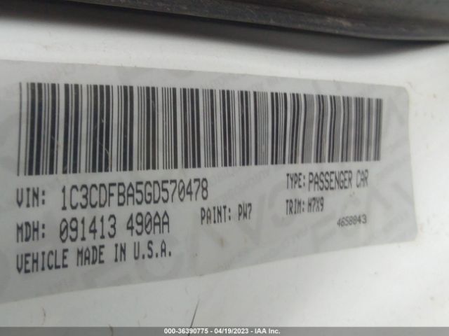 1C3CDFBA5GD570478 Dodge DART SXT