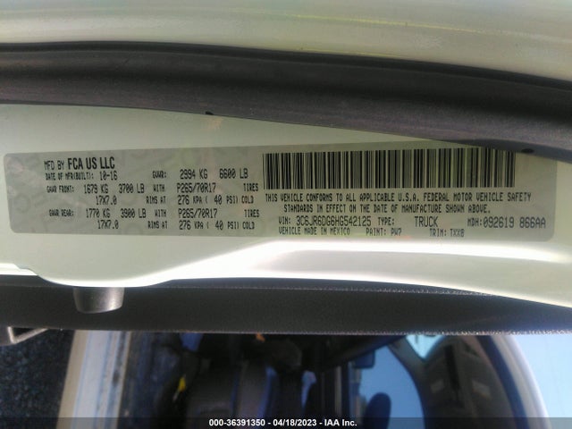 RAM 1500 Tradesman 2017 3C6JR6DG6HG542125 Image 10