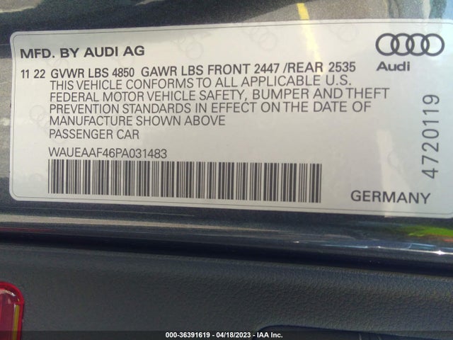 2023 Audi A4, VIN: WAUEAAF46PA031483