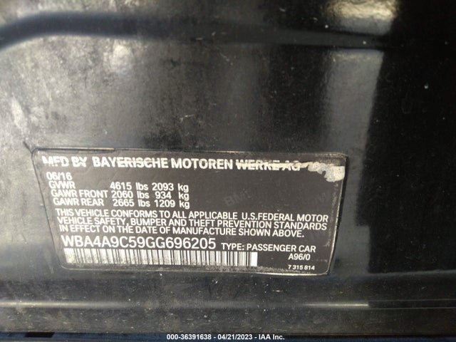 BMW 4 Series 428i 2016 WBA4A9C59GG696205 Image 9