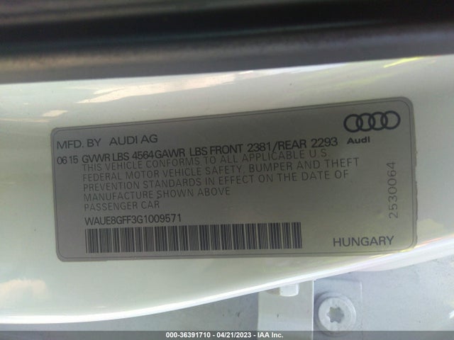 WAUE8GFF3G1009571 Audi A3 2.0t Premium Plus